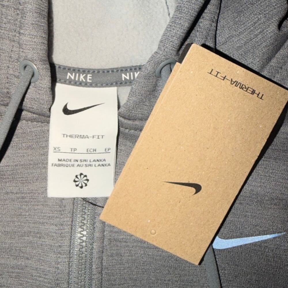 Nike Hoodie Women's Therma Fit Full Zip Hoodie Gray Size XS - Picture 4 of 4